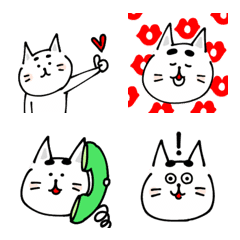 [LINE絵文字] アナログ猫のおっさんの画像