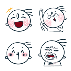 [LINE絵文字] MR. White Eyes Emojiの画像