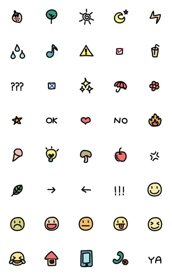 [LINE絵文字]simple and elegant Emojiの画像一覧