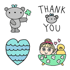 [LINE絵文字] 色んな絵文字セット165大人可愛いシンプルの画像