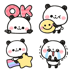 [LINE絵文字] ころころ♡パンダの画像