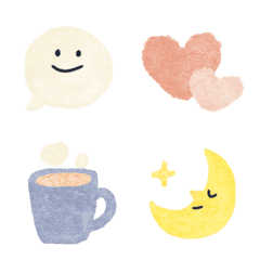 水彩風やさしいシンプル絵文字の絵文字メイン画像