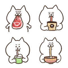 [LINE絵文字] ◎もぐもぐねこ◎の画像