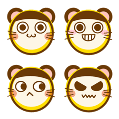 [LINE絵文字] mouse-emoji-faceの画像