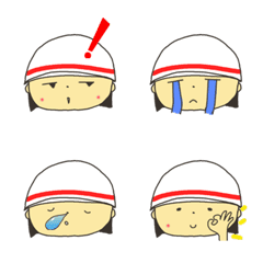 チャリヘルメットガールの絵文字メイン画像
