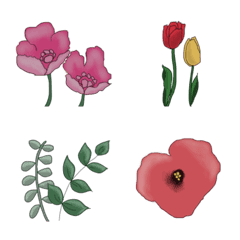 [LINE絵文字] リアルで可愛いお花の絵文字の画像