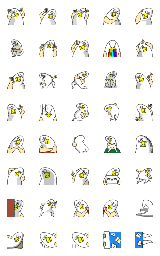 Line絵文字 謎の生き物 鳥 人間 Vol 1 40種類 1円