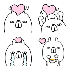 Line絵文字 細長い哀愁うさぎラブ 32種類 1円 Line絵文字 細長い哀愁うさぎラブ 32種類 1円