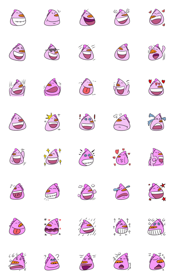[LINE絵文字]Smile pink pig Emojiの画像一覧