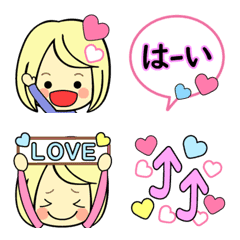 [LINE絵文字] CUTE♡女の子の絵文字の画像