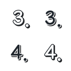 [LINE絵文字] Common number tags 02の画像