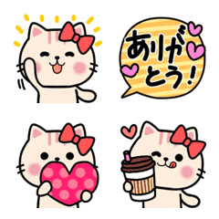 [LINE絵文字] おしゃれ猫❤面白いゆる可愛ネクニャ絵文字の画像