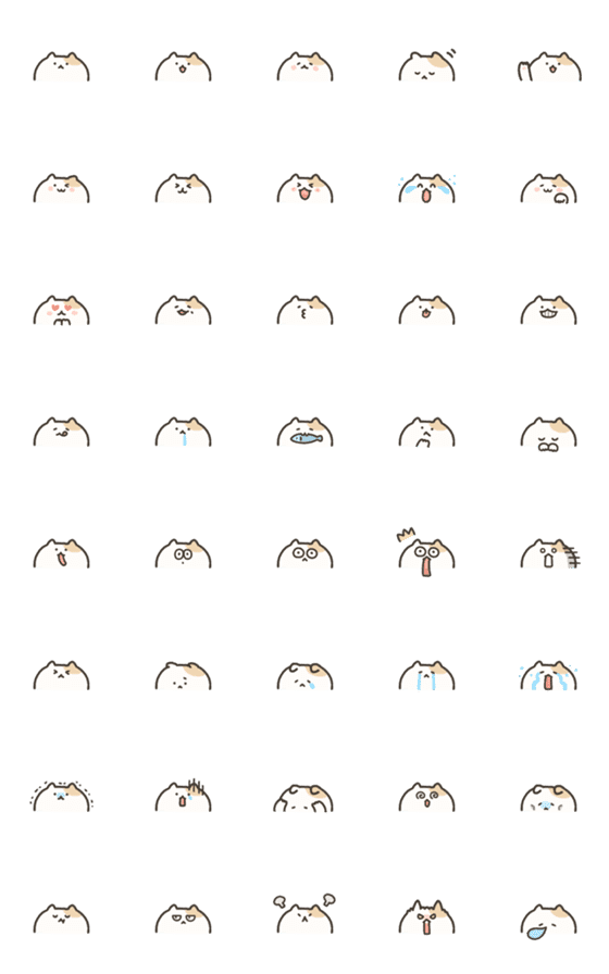 [LINE絵文字]ひょこっと猫さんの画像一覧