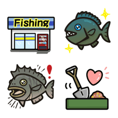 [LINE絵文字] LINEの中でも魚釣り？！の画像