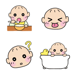 [LINE絵文字] かわいい赤ちゃんの日常 絵文字の画像