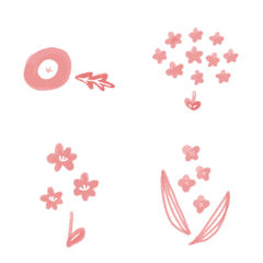赤いお花の絵文字の絵文字メイン画像