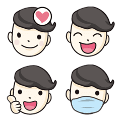 [LINE絵文字] brother little boy emoji stickerの画像