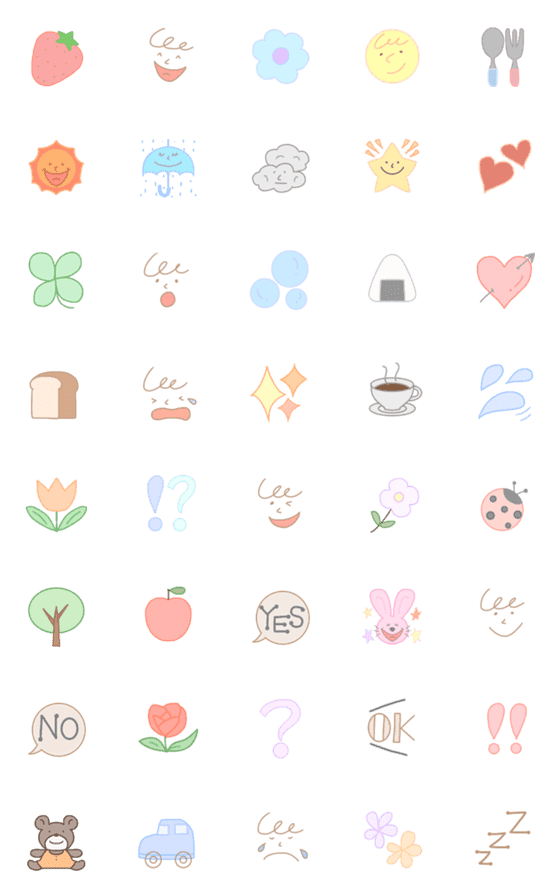 [LINE絵文字]まいにち絵文字の画像一覧