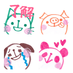 [LINE絵文字] まるねこ＆ふれんず絵文字 3の画像