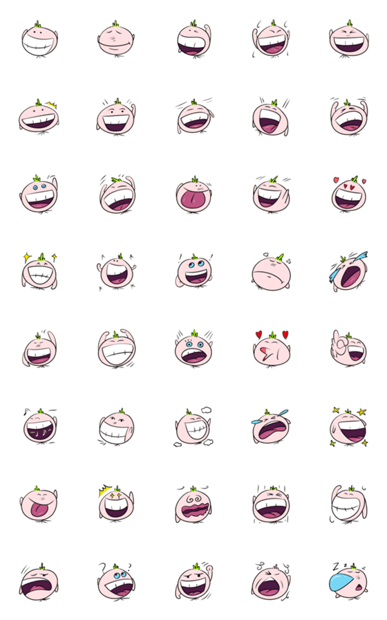 [LINE絵文字]Smile onion Emojiの画像一覧