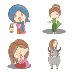 [LINE絵文字] Ying Bai bua Emojiの画像