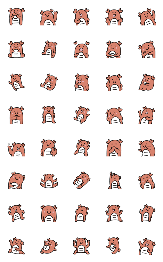 [LINE絵文字]ゆるいカニの絵文字の画像一覧