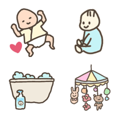 [LINE絵文字] 赤ちゃんと赤ちゃん用品の絵文字の画像