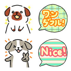 [LINE絵文字] ほんわか犬 絵文字の画像