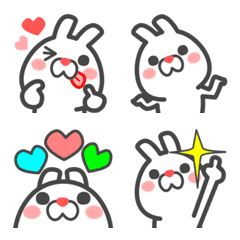 [LINE絵文字] 会話で使おう！ぶさかわ♡うさぎ♪の画像