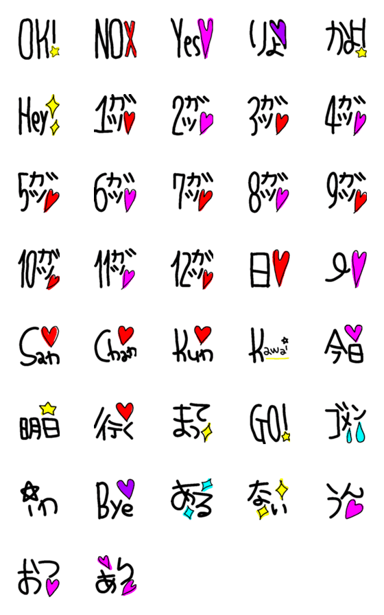 [LINE絵文字]yokutukauの画像一覧