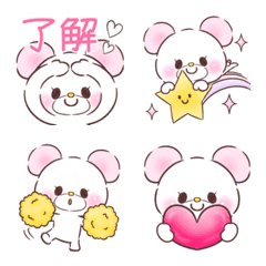 [LINE絵文字] ♥♡♥ふわふわくまのマカロン♥♡♥の画像