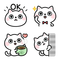 [LINE絵文字] 毎日使える！ゆる可愛いねこさん絵文字の画像