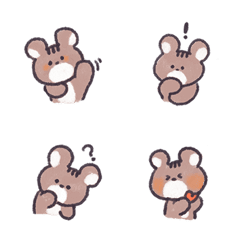 [LINE絵文字] cute baby squirrel ddarangの画像