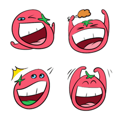 [LINE絵文字] Smile tomato Emojiの画像