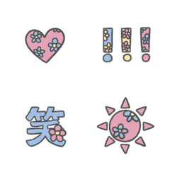 [LINE絵文字] Flower pattern simpleの画像