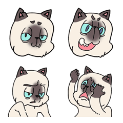 [LINE絵文字] Siamese meow meowの画像