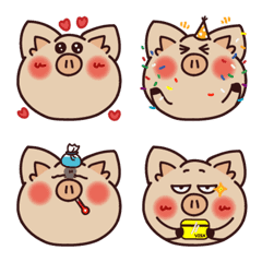 [LINE絵文字] Emoji of the cute pig.の画像