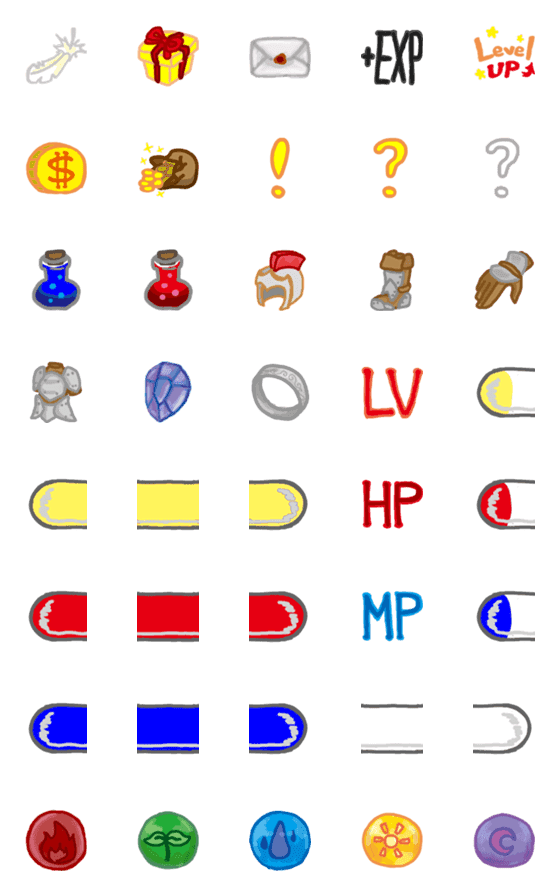 [LINE絵文字]RPG風ですの画像一覧