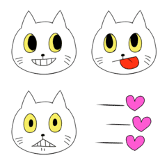 [LINE絵文字] しろねこちゃんの絵文字の画像