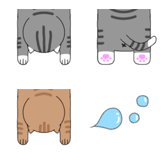 [LINE絵文字] 干される猫ちゃんの画像