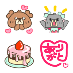 [LINE絵文字] くまのらぶりん♡手描き風～絵文字～の画像