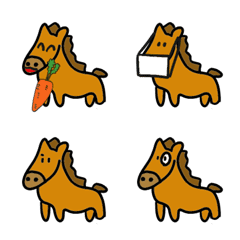 [LINE絵文字] 毎日を駆け抜けるうまさんの画像