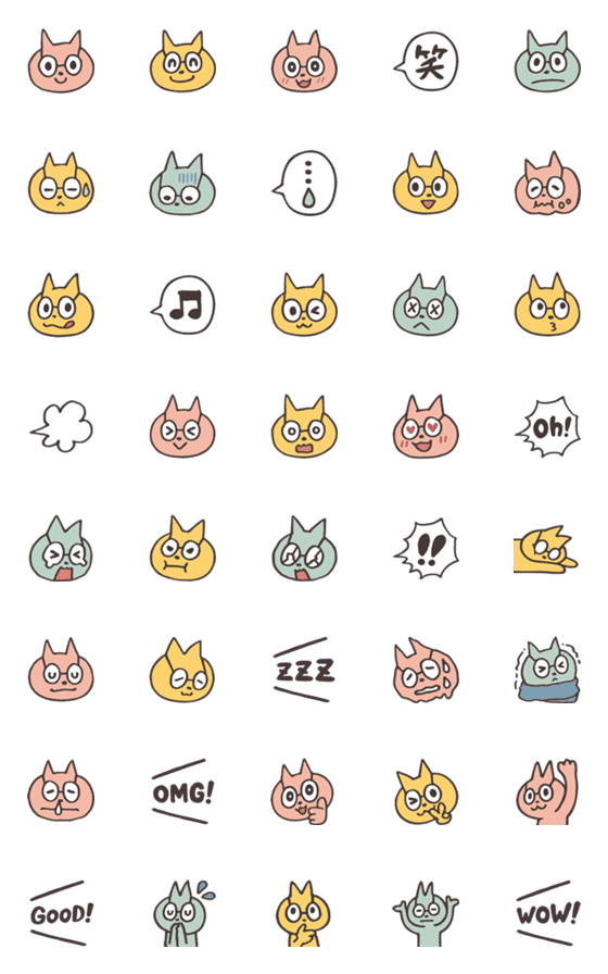 [LINE絵文字]めがねるねこの画像一覧