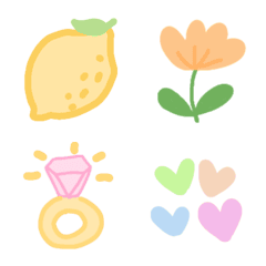 [LINE絵文字] Cutie emoji : minimal pastelの画像