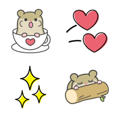 [LINE絵文字] キラキラ♡ハムスターの画像