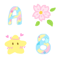 [LINE絵文字] Cutie emoji : ABC sweet starの画像