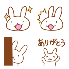 [LINE絵文字] もこもこしろうさ絵文字の画像