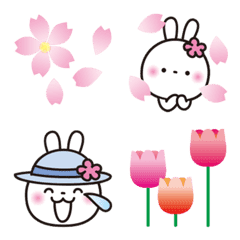 [LINE絵文字] 春♥️花うさちゃん9♥️の画像