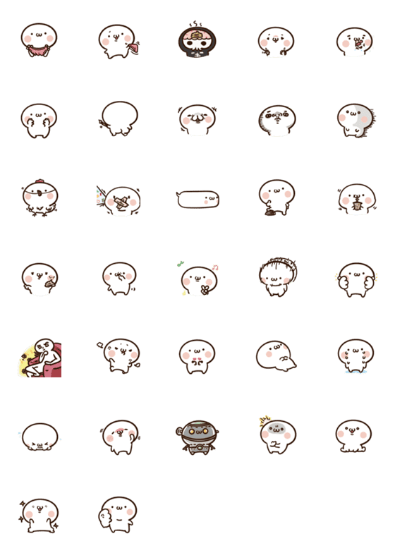 [LINE絵文字]Name small  head QQ expression stickersの画像一覧