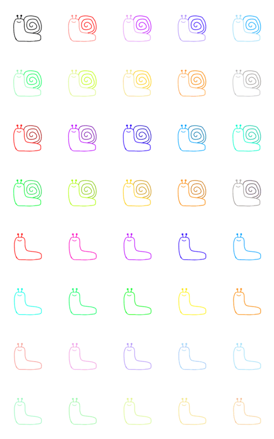 [LINE絵文字]のんびりエスカルゴの画像一覧